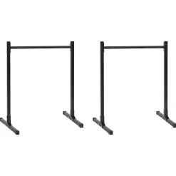 vidaXL Station de dips 2 pcs Noir 55 x 90 x 104.5 cm