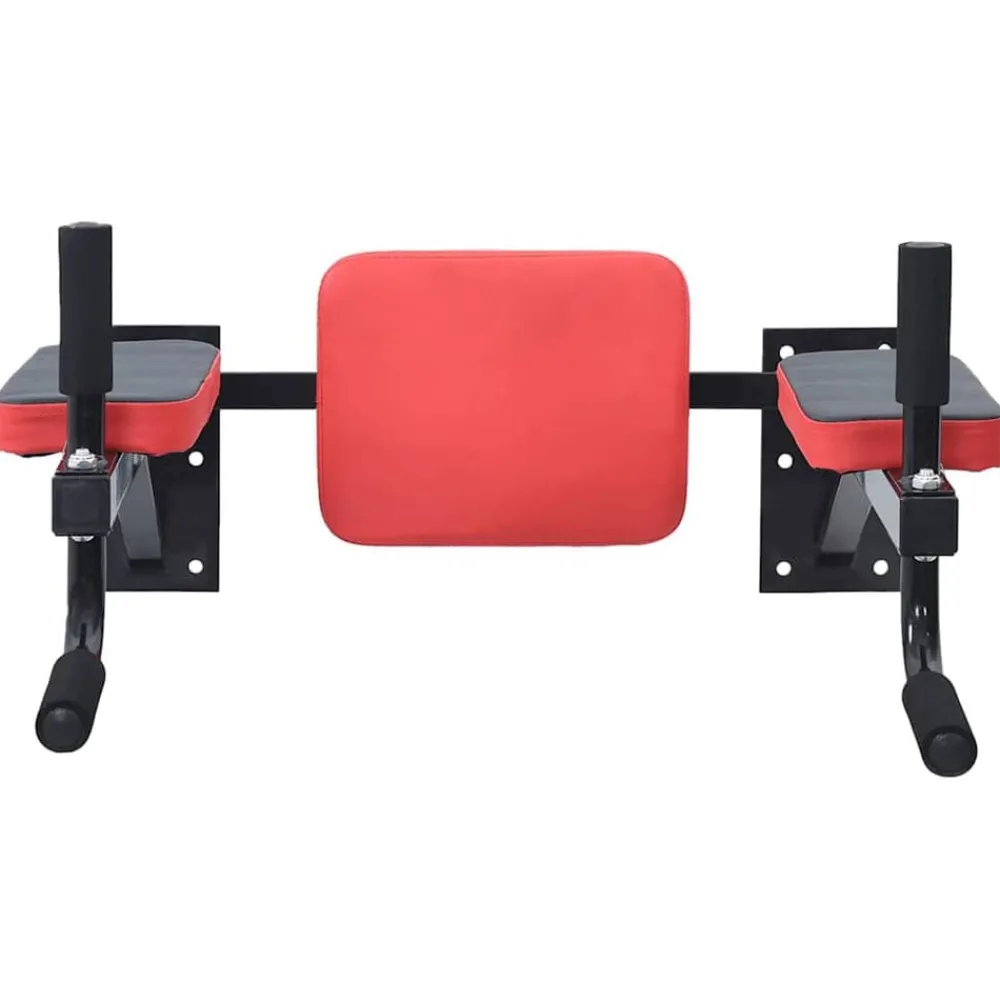 vidaXL Station de dips Noir et Rouge 72,5 x 70 x 31 cm
