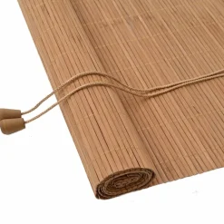 Décorations-vidaXL Store enrouleur avec des rideaux 60 x 160 cm Bambou Marron
