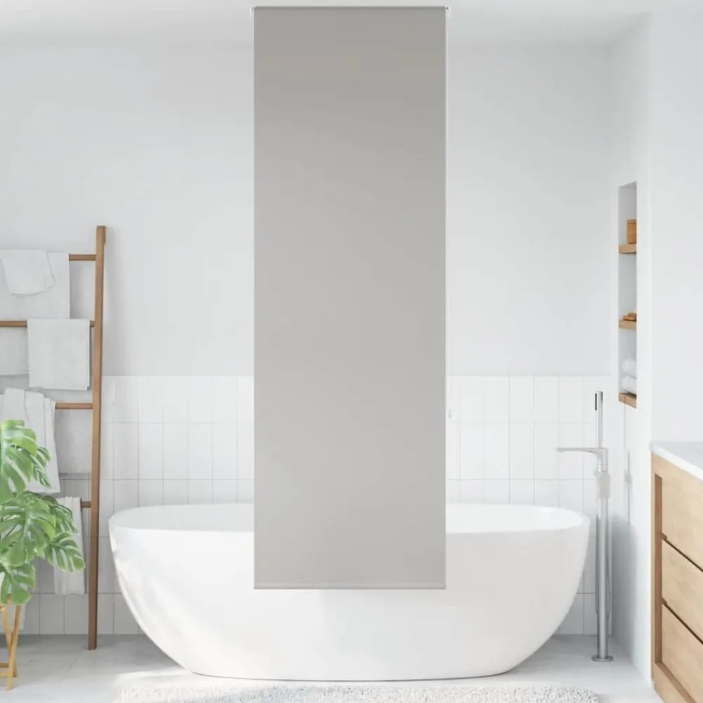 Décorations-vidaXL Store enrouleur de douche 60x240 cm largeur du tissu 56 cm Gris clair