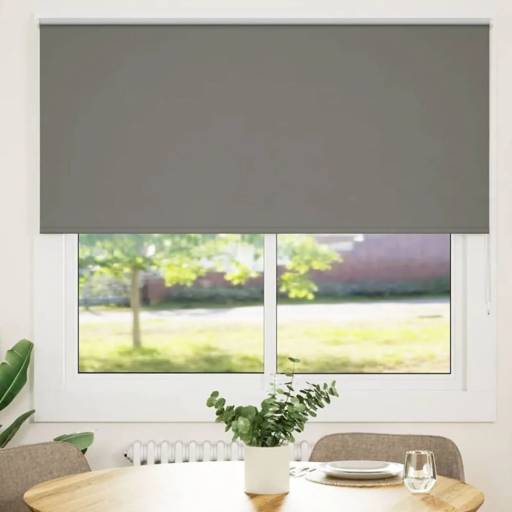 Foresterie & Exploitation Des Forêts|Décorations-vidaXL Store enrouleur occultant largeur du tissu 151,6 cm polyester Gris