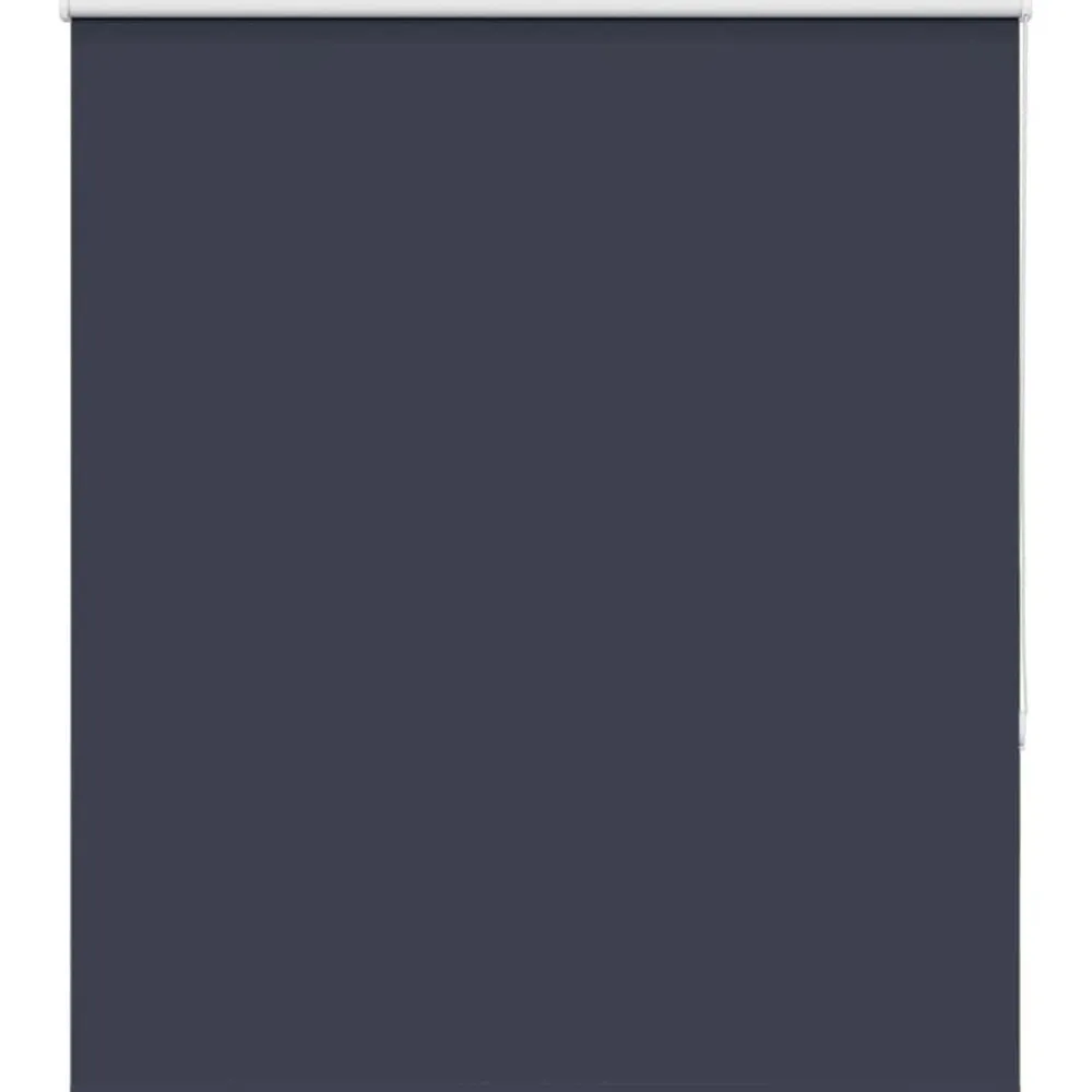 Décorations-vidaXL Store enrouleur occultant largeur du tissu 126,6 cm polyester Bleu marine / Marine