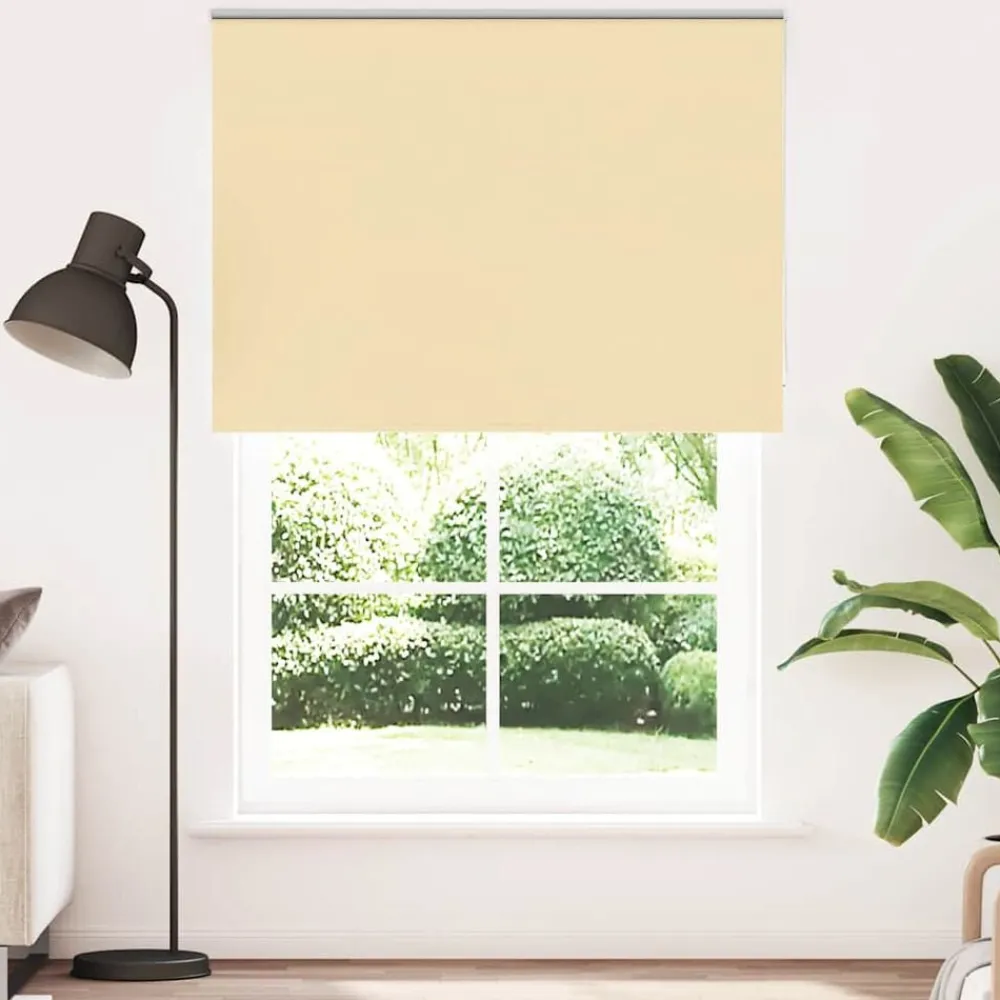 Décorations-vidaXL Store enrouleur occultant largeur du tissu 146,6 cm polyester Beige