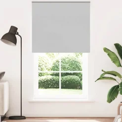 Décorations-vidaXL Store enrouleur occultant largeur du tissu 136,6 cm polyester Gris clair