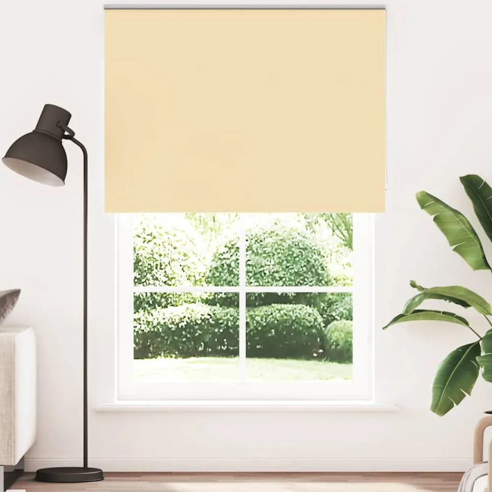 Décorations-vidaXL Store enrouleur occultant largeur du tissu 151,6 cm polyester Beige