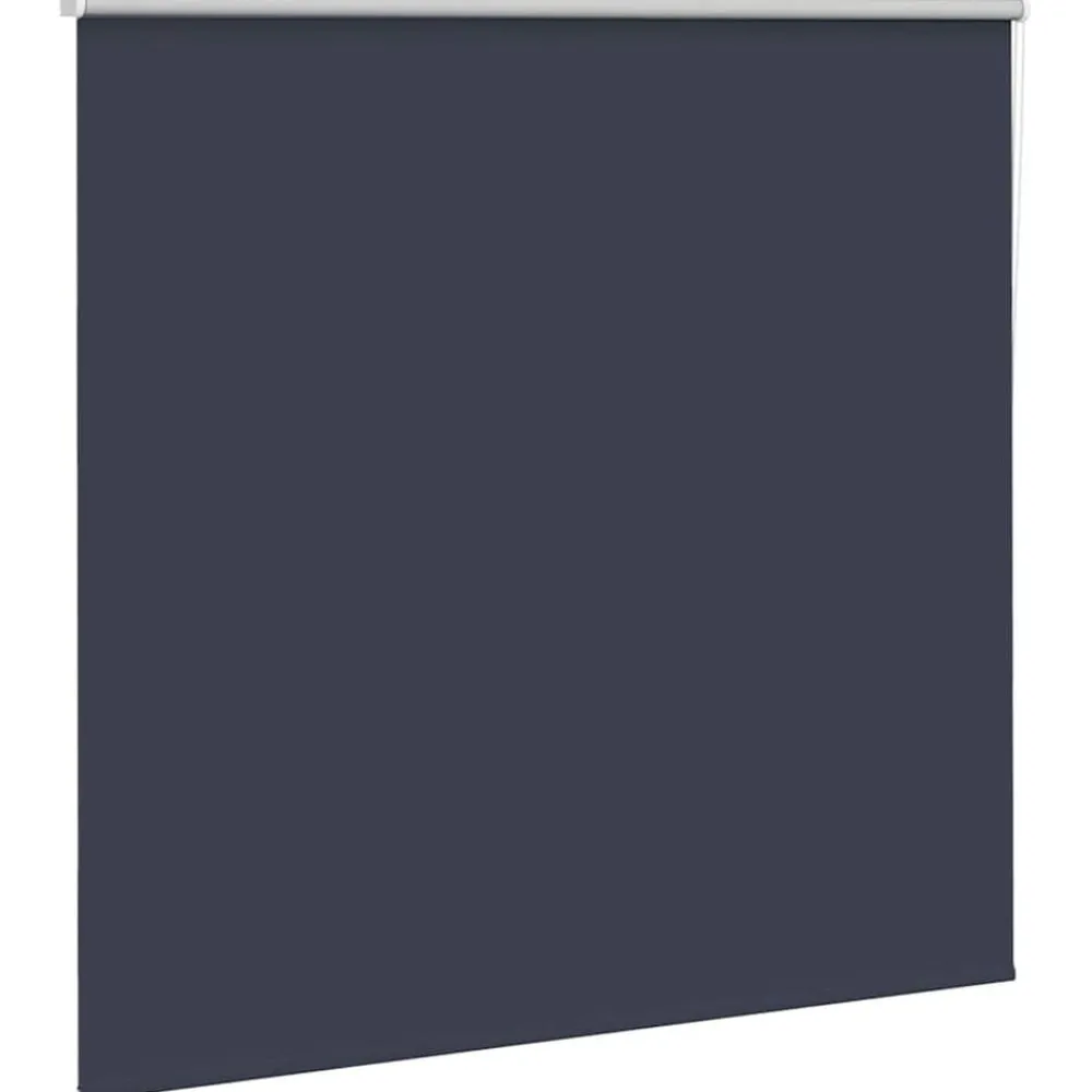 Décorations-vidaXL Store enrouleur occultant largeur du tissu 151,6 cm polyester Bleu marine / Marine