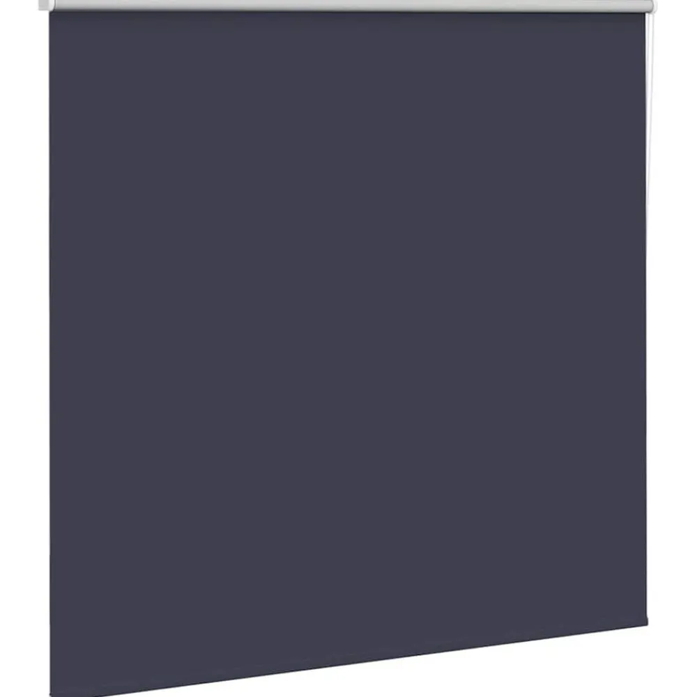 Décorations-vidaXL Store enrouleur occultant largeur du tissu 146,6 cm polyester Bleu marine / Marine
