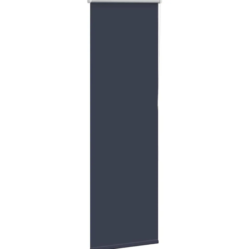 Décorations-vidaXL Store enrouleur occultant largeur du tissu 35,7 cm polyester Bleu marine / Marine