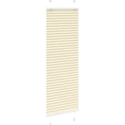 vidaXL Store plissé crème 40x100 cm largeur du tissu 39,4 cm polyester
