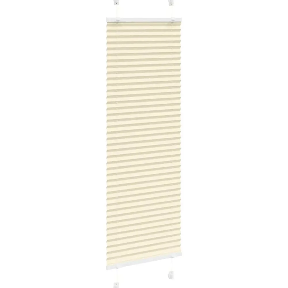 vidaXL Store plissé crème 40x100 cm largeur du tissu 39,4 cm polyester