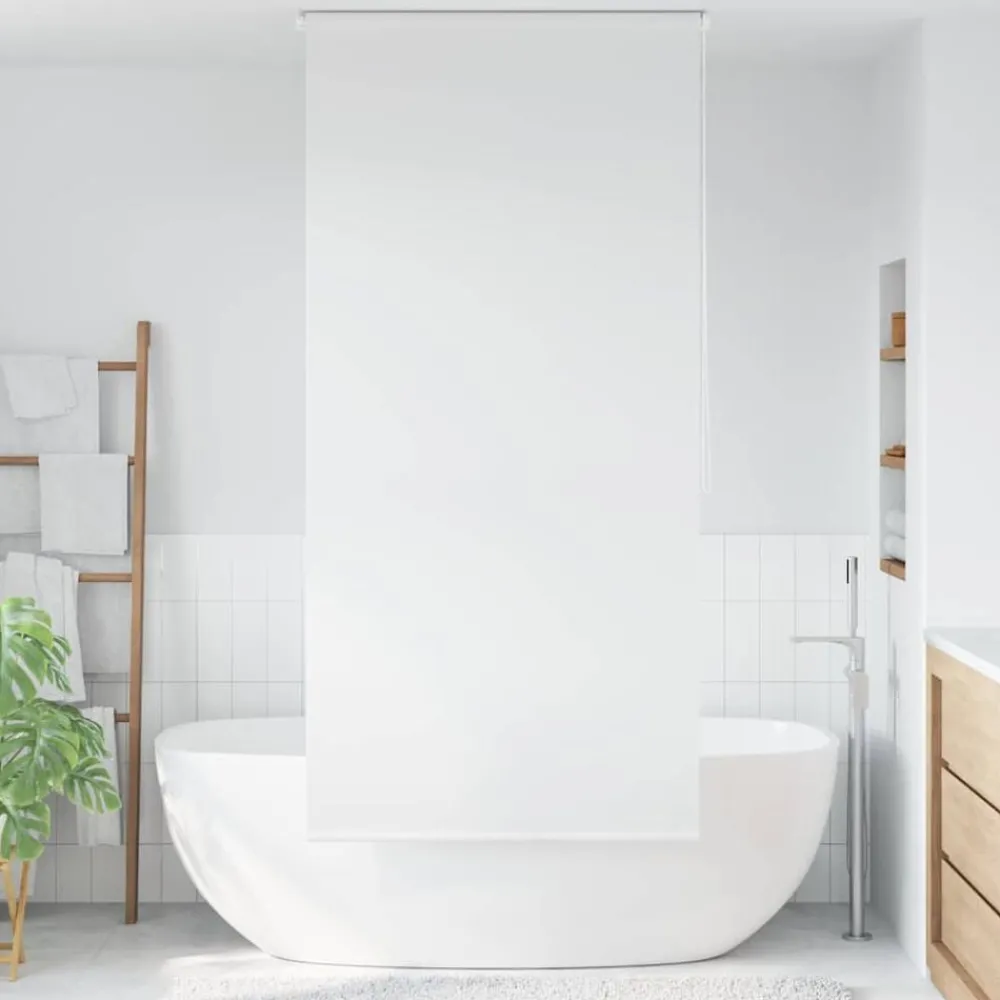 vidaXL Store roulant de douche 80x240 cm Blanc