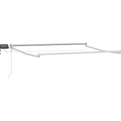 Pelouses & Jardins-vidaXL Store rétractable manuel avec LEDs Crème 2,5 x 2 m