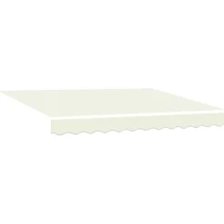 Pelouses & Jardins-vidaXL Store rétractable manuel avec LEDs Crème 2,5 x 2 m