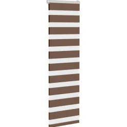 Décorations-vidaXL Store zèbre 40x100 cm largeur du tissu 35,9 cm polyester Marron