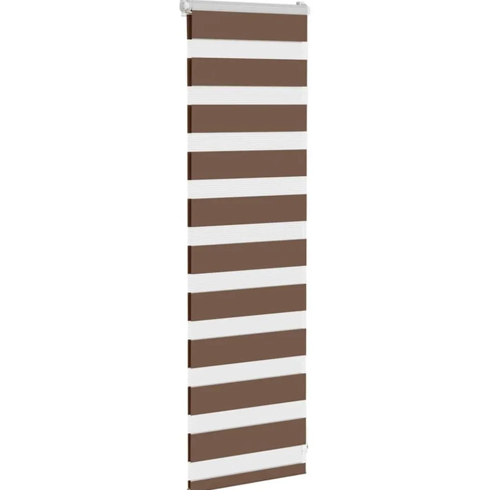 Décorations-vidaXL Store zèbre 40x100 cm largeur du tissu 35,9 cm polyester Marron
