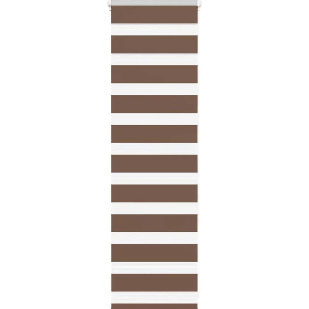 Décorations-vidaXL Store zèbre 40x100 cm largeur du tissu 35,9 cm polyester Marron