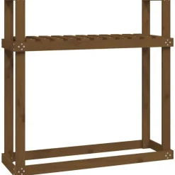 Accessoires Pour Cheminées & Poêles À Bois-vidaXL Support bois de chauffage Marron miel 110x35x108,5 cm Bois pin Pin marron miel