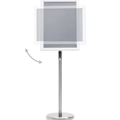 Commerce De Détail-vidaXL Support d'affiche A3 sur pied Alliage d'aluminium Argenté
