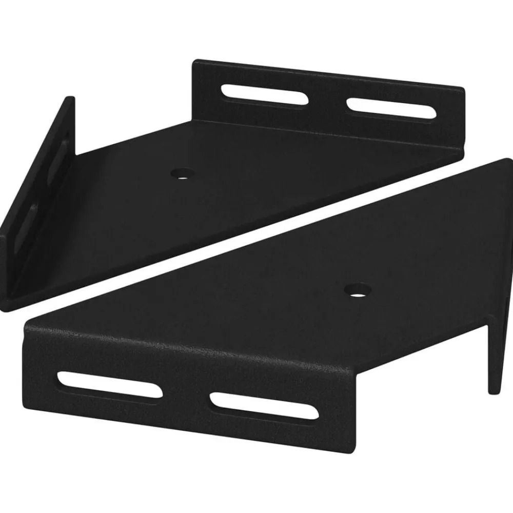 vidaXL Support d'Angle 2 pcs Noir 138,5 x 50,5 x 16 mm Fer