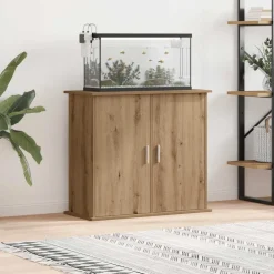 Articles Pour Animaux De Compagnie-vidaXL Support d'aquarium Chêne artisanal 81x36x73 cm Bois d'ingénierie chêne artisanal