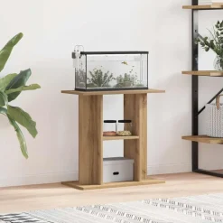 vidaXL Support d'aquarium chêne marron 60x30x60 cm bois d'ingénierie