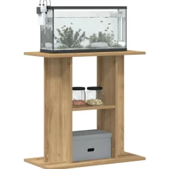 vidaXL Support d'aquarium chêne marron 60x30x60 cm bois d'ingénierie