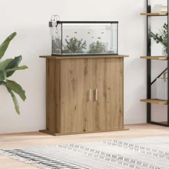 Articles Pour Animaux De Compagnie-vidaXL Support d'aquarium Chêne artisanal 81x36x73 cm Bois d'ingénierie ch&ecirc;ne artisanal