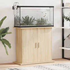 vidaXL Support d'aquarium Chêne Sonoma 81x36x73 cm Bois d'ingénierie