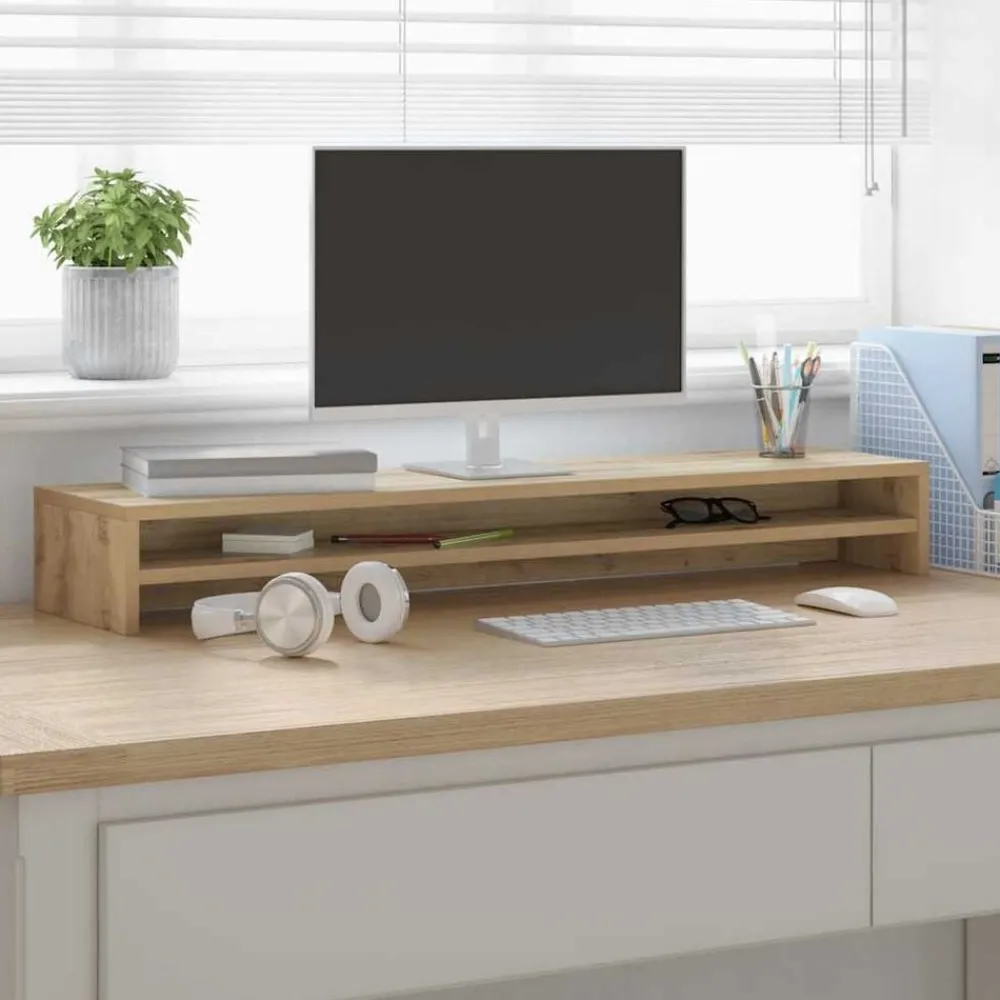 Appareils Électroniques-vidaXL Support d'écran Chêne artisanal 100 x 24 x 13 cm Bois d'ingénierie chêne artisanal