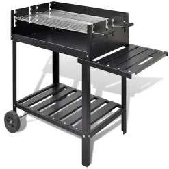 vidaXL Support de barbecue au charbon de bois 2 roues