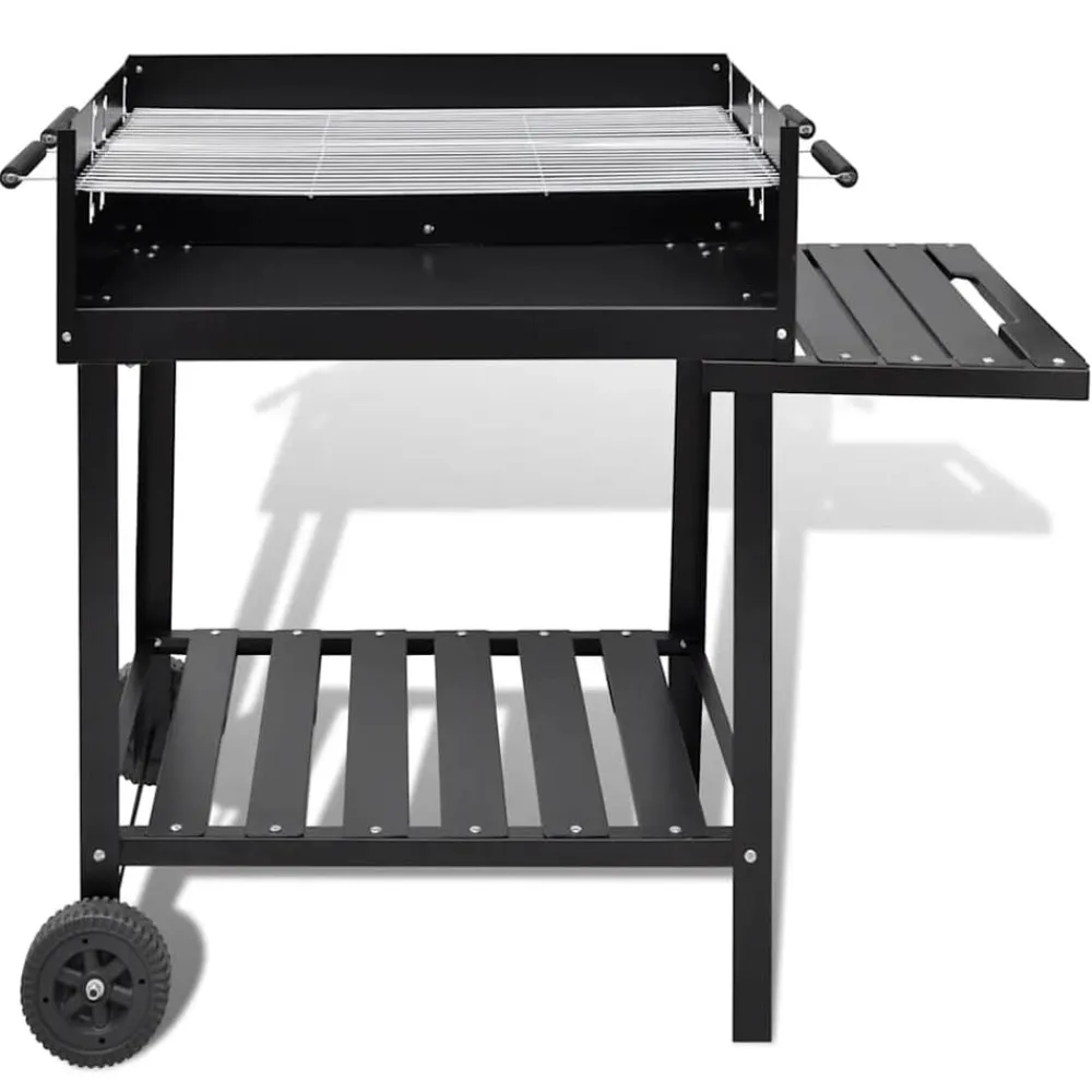 vidaXL Support de barbecue au charbon de bois 2 roues