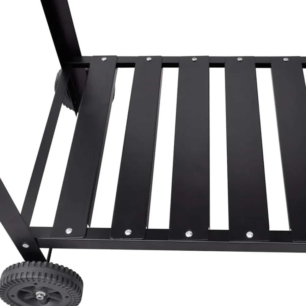 vidaXL Support de barbecue au charbon de bois 2 roues