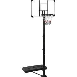 vidaXL Support de basket-ball Transparent 256-361 cm Polycarbonate