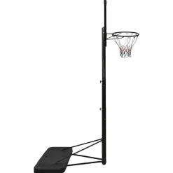 vidaXL Support de basket-ball Transparent 256-361 cm Polycarbonate