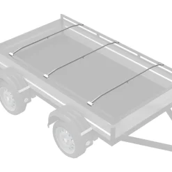 Accessoires De Quincaillerie-vidaXL Support de bâche pour remorques 3 pcs Argent 130-210 cm