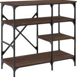 Arts De La Table & Arts Culinaires-vidaXL Support de boulanger chêne bois d’ingénierie et métal Marron