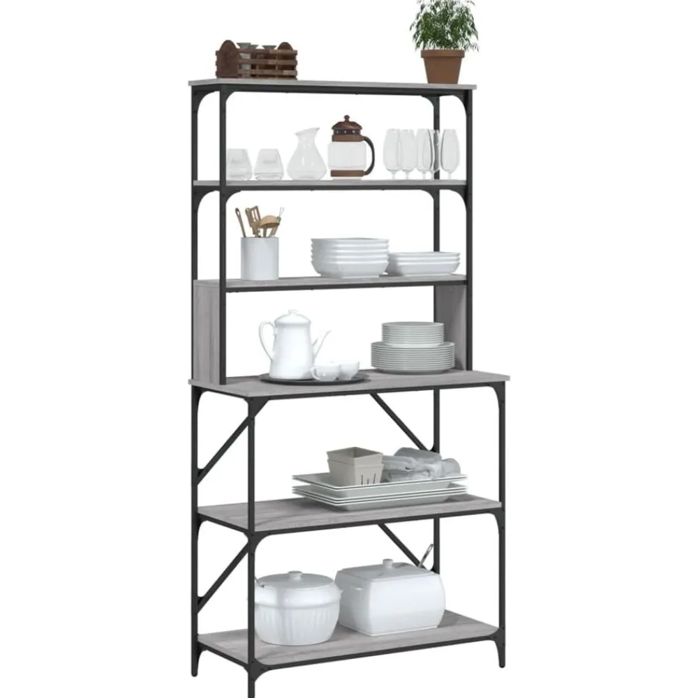 vidaXL Support de boulanger à 6 niveaux 90x40x180 cm