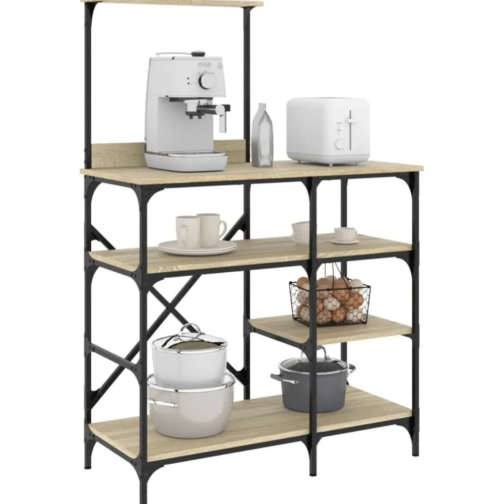 Arts De La Table & Arts Culinaires-vidaXL Support de boulanger chêne sonoma 90x40x132 cm Chêne sonoma