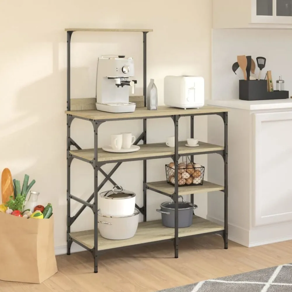 Arts De La Table & Arts Culinaires-vidaXL Support de boulanger chêne sonoma 90x40x132 cm Chêne sonoma