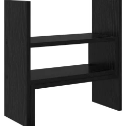 vidaXL Support de Bureau pour Moniteur Chêne noir 40 x 17 x 41 cm