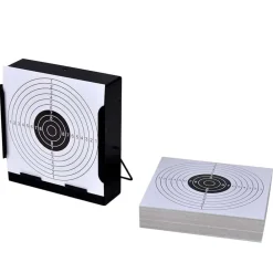 Loisirs De Plein Air-vidaXL Support de cible carré 14 cm + 100 cibles en papier