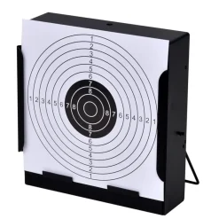 Loisirs De Plein Air-vidaXL Support de cible carré 14 cm + 100 cibles en papier