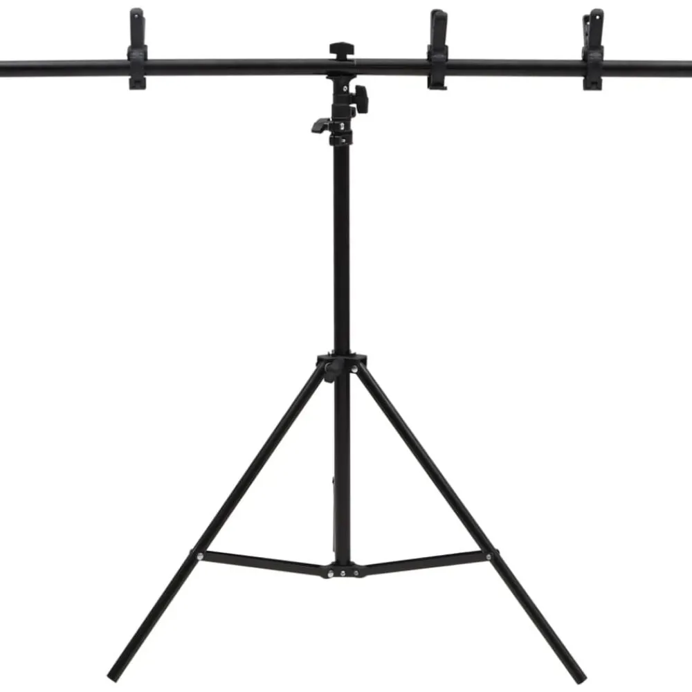 Appareils Photo-vidaXL Support de fond en forme de T Noir 91x60x(70-200) cm