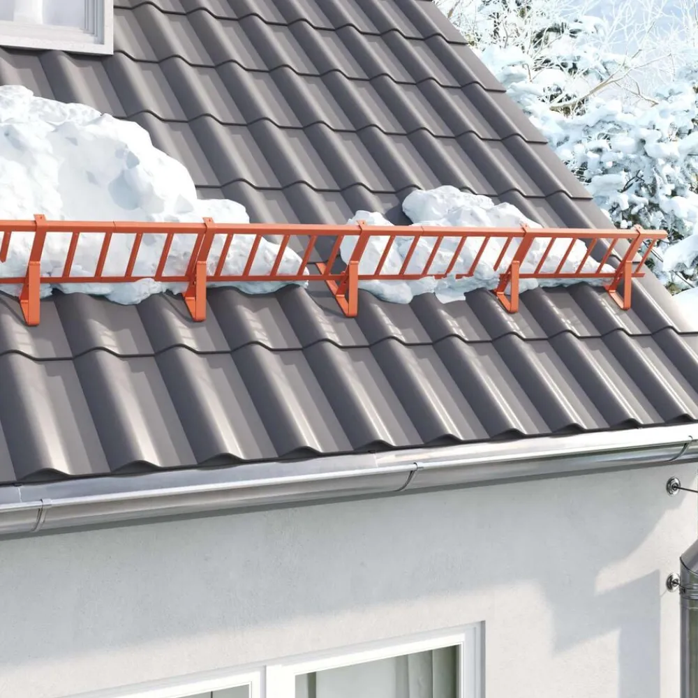 vidaXL Support de Garde Neige 29,5 x 3 x 34,5 cm Acier