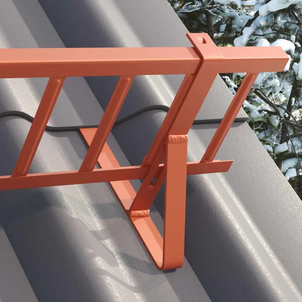 vidaXL Support de Garde Neige 29,5 x 3 x 34,5 cm Acier