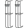 vidaXL Support de gobelet de saut de baril 2 pcs noir acier