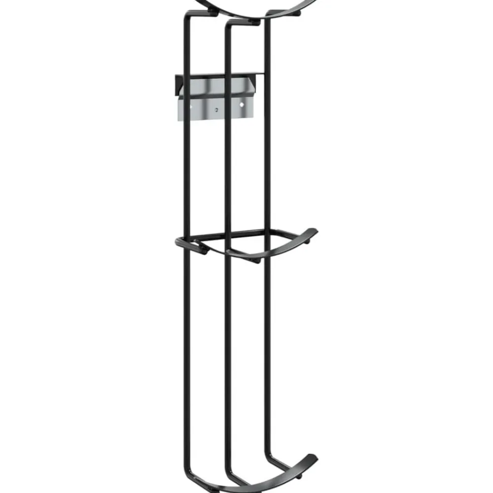 vidaXL Support de gobelet de saut de baril 2 pcs noir acier