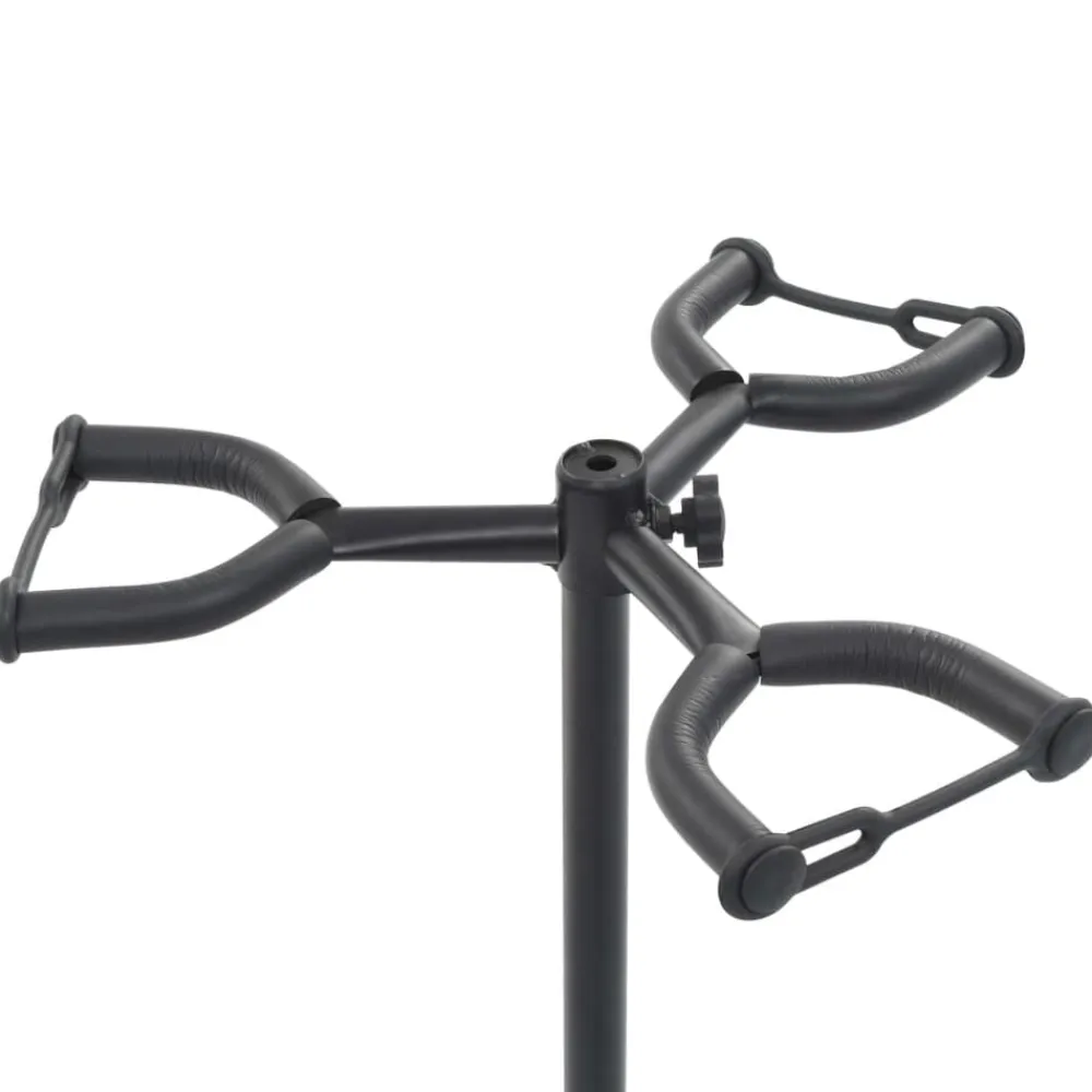 Arts & Loisirs-vidaXL Support de guitare Noir Acier