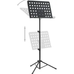 vidaXL Support de livre de musique Noir Acier
