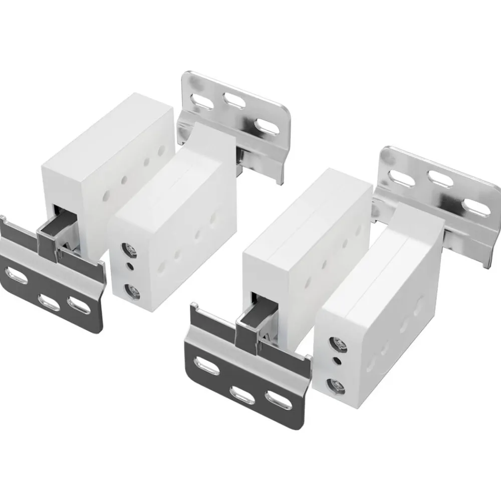 vidaXL Support de Meuble Suspendu 2 pcs Blanc 70 x 48 x 19 mm
